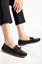 Women's Genuine Leather Classic Loafer - Black - 2