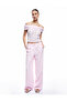 Semi See-Through Sleeveless Slim Fit Madonna Collar Lace Blouse - 2