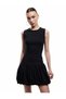 U Neck Slim Fit Sleeveless Mini Balloon Dress - 2