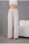Women's Linen Elastic Waist Comfortable Wide Leg Trousers - 2