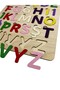Dream Felt Covered Alphabet Puzzle, Turkish Alphabet, Wooden Find-And-Insert Puzzle, Educational Puzzle, Letter Learning - 7