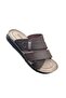 Men's Orthopedic Sole Slippers with Adjustable Buckle Daily Comfortable Home and Out - Work Slippers Brown - 2