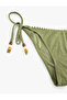 Crochet Detailed Beaded Bikini Bottom with Drawstrings on the Sides - 3