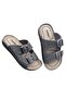 Men's Orthopedic Sole Adjustable Buckle Daily Comfortable Home and Out - Work Slippers Gray