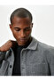 Jacket Button Pocket Detailed Classic Collar - 2