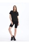 Xside Black Crew Neck Plain Short Sleeve Women's T-Shirt - 3