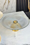 Gold Metal Leg Glass Plate & Cookie Cake Pastry Serving Presentation (Washable) - 2