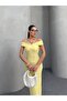 Cross Patterned Ottoman Long Dress - 5
