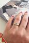 Women's 316 L Steel Zircon Single Stone Number Ring - 3