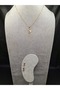 Gold Color Steel Letter S Necklace and Earring Set