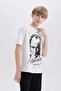 Boys' Crew Neck Ataturk Printed Short Sleeve T-Shirt B6938A825Sm - 6