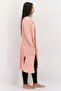 Women Textured Long Sleeves Robe, Pink - 3