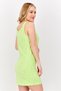 Women Embroidered Logo Sleepwear Mini Dress, Lime - 2