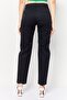 Women Regular Fit Straight Leg Solid Chino Pants, Navy - 3