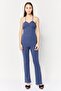 Women Ribbed Sleeveless Jumpsuit, Blue