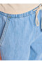 72007 100% Cotton Elastic Waist Slim Denim Trousers-Blue - 3