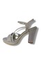 342-25 Glitter Stripe Tape High Heel Women's Sandals - 3