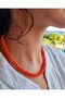 Orange Coral Natural Stone Necklace |   Vitality and Passion - 2