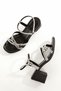 Mia100-Tpk-1117 Casual Stone Evening Dress Daily-Wedding-Leisure-Holiday Black Crinkled Patent Leather Heeled Shoes - 2
