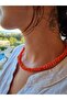 Orange Coral Natural Stone Necklace |   Vitality and Passion