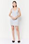 Women Textured Casual Mini Dress, Grey - 3