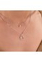 Double Layer Silver Color Steel Necklace with Heart and Butterfly Figures – Elegant Design with Zircon Stone - 4