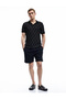 Pocket Detailed Bermuda Waist Lace-Up Cotton Linen Blend Shorts - 2