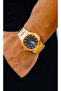 Caspian Gold Men's Wristwatch with Calendar 40mm Stylish Classic 3 Atm Water Resistant - 3