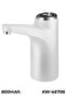 Electric Water Dispenser Pump, 1200mAh Rechargeable, Fits 2–5 Gallon Bottles, White