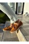 Sandra Lace Detailed Tan Suede Women's Loafer - 4