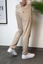 Men's Slim Fit Trousers with Belt Detail Men's Fabric Trousers - 3