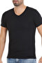 Star Short Sleeve V Neck Modal Lycra Men's Singlet 2 Pack - Breathable Stretchy and Natural