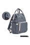 Gray USB Diaper Bag & Diaper Caddy, Functional & Comfortable - 4