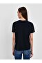 Sıgn Printed Short Sleeve Regular Navy Blue T-Shirt - 4