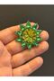 Iron-On Stone Flower Arma Sewing Accessory 4X4 cm Green