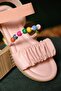Elen Gathered Bead Detailed Women's Sandals - 4