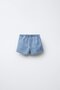 Laciel Paris Light Blue Denim Shorts Skirt with Elastic Waist - 2