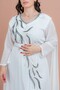 قفطان أنيق بحزام مكون من قطعتين - 2