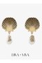 Diva Viva - Pearl Shore – Gold Seashell and Pearl Detailed Dangle Earrings for Women - 2