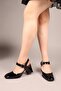 Moros Blunt Toe Patent Leather Heeled Shoes Black - 2