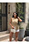 Women's Gold Button Detailed Linen Vest - 3