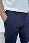 Men's Side Pockets Elastic Waist Lace-Up Comfortable Fit Fabric Relaxed Pants - 3