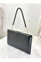 New Model Black Color Shiny Patterned Chain Strap Handle Women's Evening Dress Bag