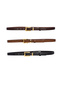 100% Genuine Leather Set of 3 Gold Color Suit Buckle 2cm Women's Belt Black, Brown, Dark Brown_Byk_Gold - 8