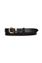100% Genuine Leather Gold Color Suit Bridge Black Women's Belt 2cm Fits All Clothes_Ki̇li̇k-Gold - 2
