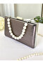 New Model Platinum Color Shiny Patterned Chain Strap Handle Women's Evening Dress Bag Wedding Engagement Graduation - 3