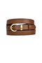 100% Genuine Leather Gold Color Suit Bridge Brown Women's Belt 2cm Fits Whole Outfit_Ki̇li̇k-Gold - 8