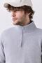 Men's Relaxed Fit Half Zipper Stand Collar Sweatshirt Grimelange 2052