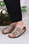 8731 Anatomical Comfortable Sole Stone Double Buckle Stylish Women's Slippers - 2