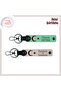 2-Piece Keychain with Moon and Star Pattern, First Name and Last Name, Light Green-Powder, Thank You Teacher Gift